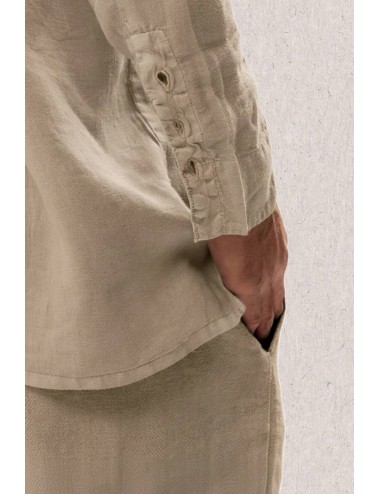 Athoa - camicia coreana ath.ss2.sh105 beige