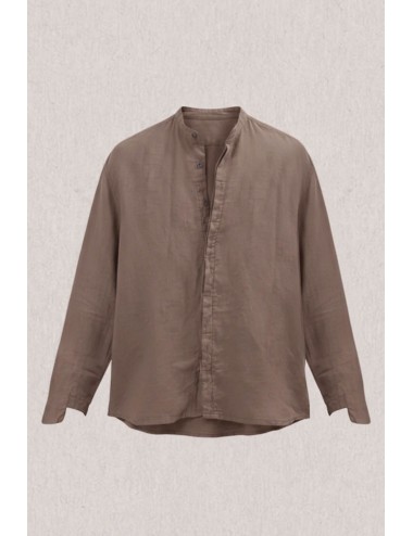 Athoa - camicia coreana ath.ss2.sh105 fango