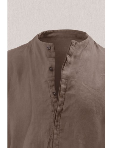 Athoa - camicia coreana ath.ss2.sh105 fango