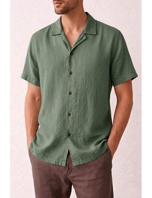 Athoa - camicia m/m in lino ath.ss5.sh417emp-sage
