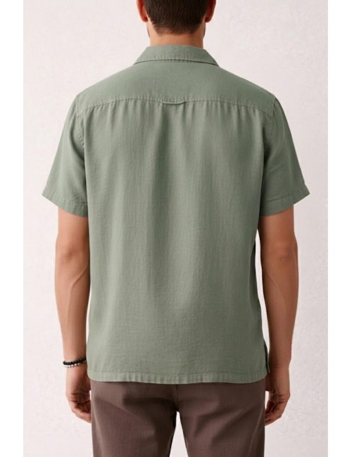 Athoa - camicia m/m in lino ath.ss5.sh417emp-sage