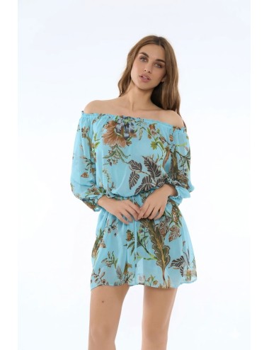 Miss bikini - abito corto scollo arricciato v6002d sila traz