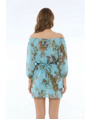 Miss bikini - abito corto scollo arricciato v6002d sila traz