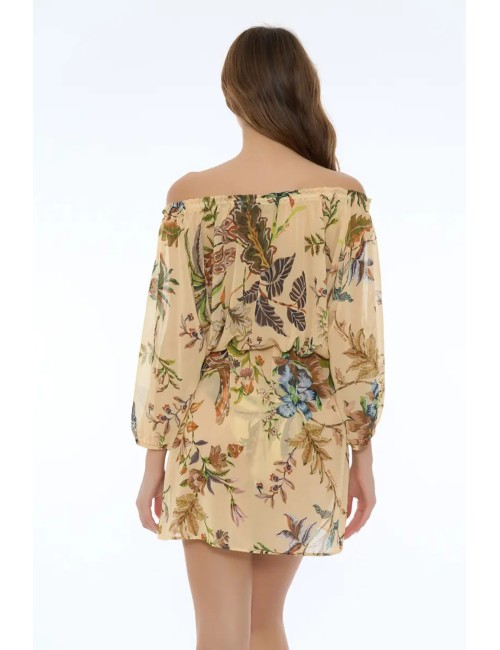 Miss bikini - abito corto scollo arricciato v6002d sila trgi