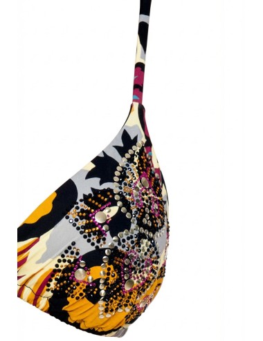 Miss bikini - bikini triangolo damascato con cristalli  v6031s w0636 dagr