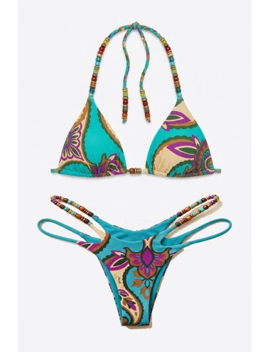 Miss bikini - bikini triangolo con pietre colorate v6034t-v6038b w0636 datu