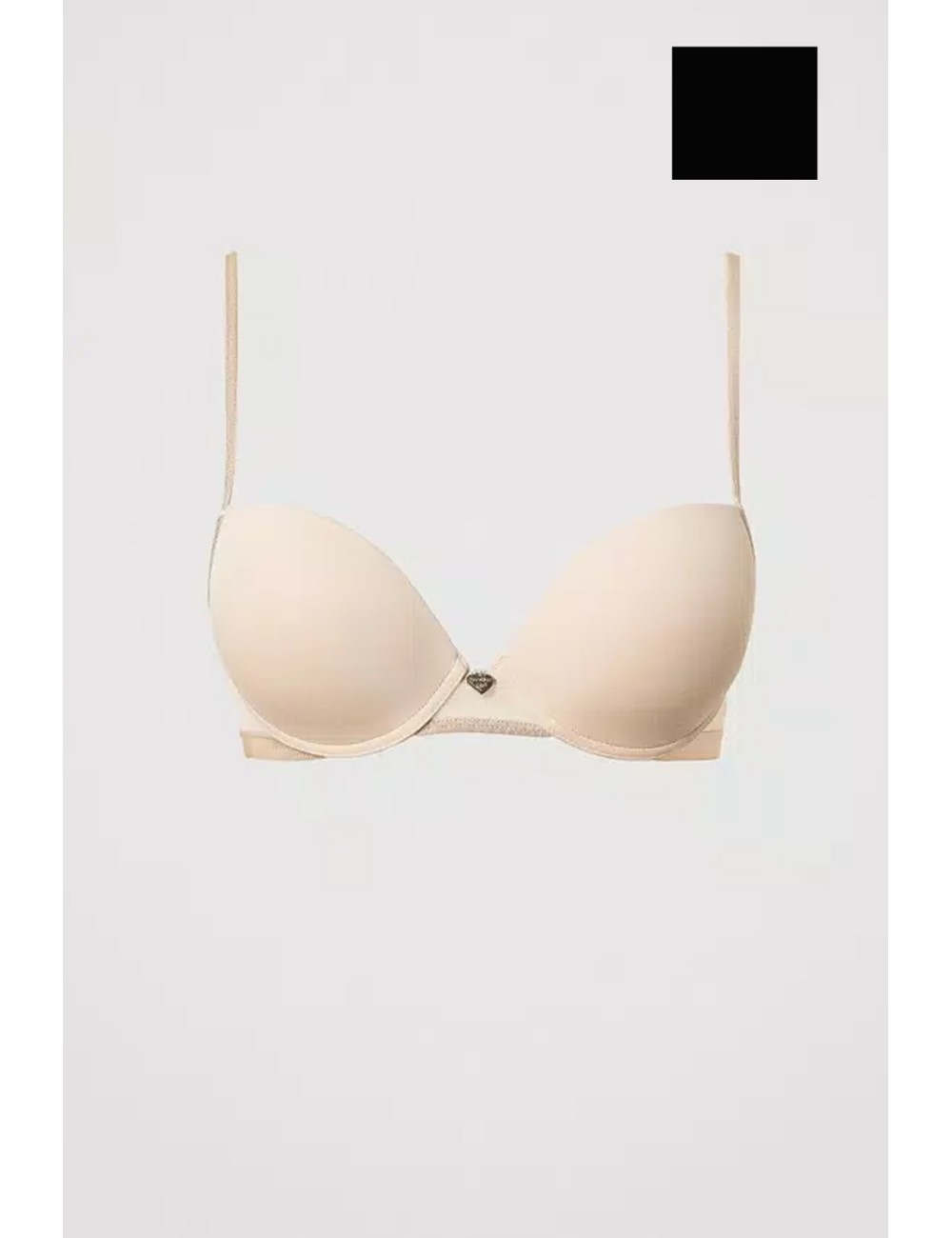 Reggiseno push-up con tulle 251ll6b44 00006 nero