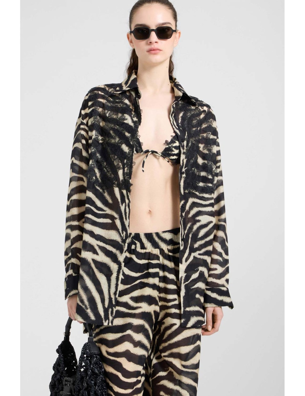 Ermanno scervino - camicia over d484k701yaj s4800