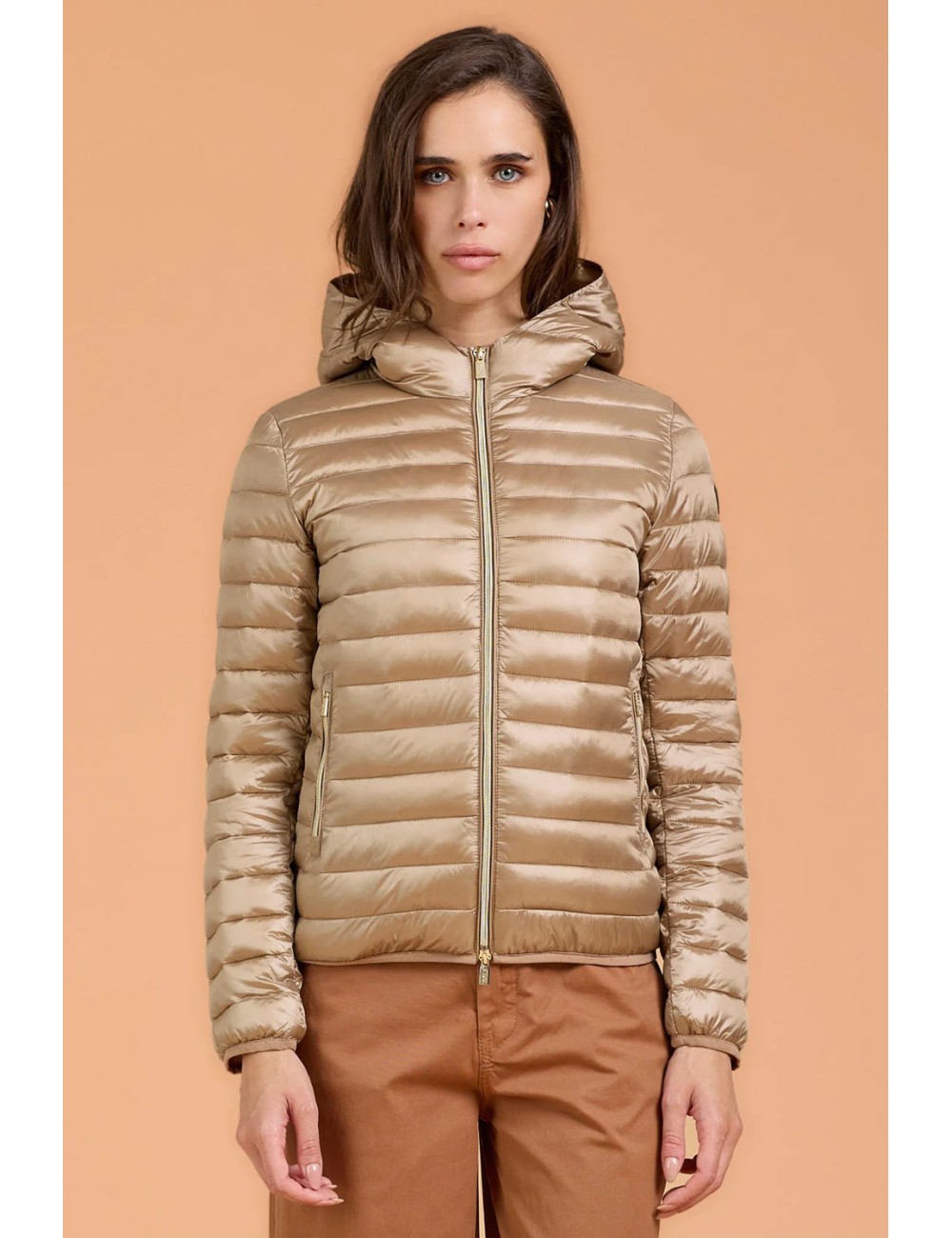 Take two - giubbottino 100g con cappuccio dk02600 mocha