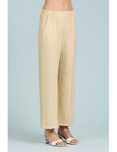 Take two - pantapalazzo in plisse dk03012 beige