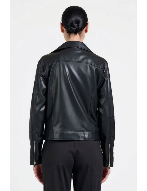 Take two - giacca in pelle dk03401 nero