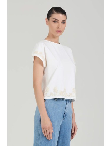 Take two - t-shirt con ricami  dk02733 bianco