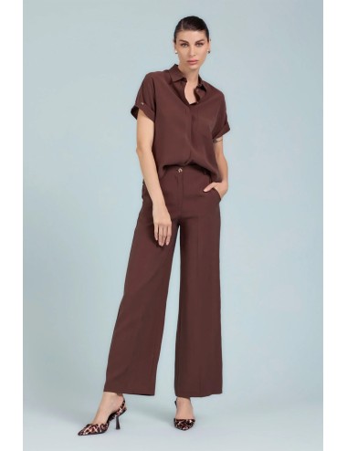 Take two - camicia m/m in cupro dk03011 moro