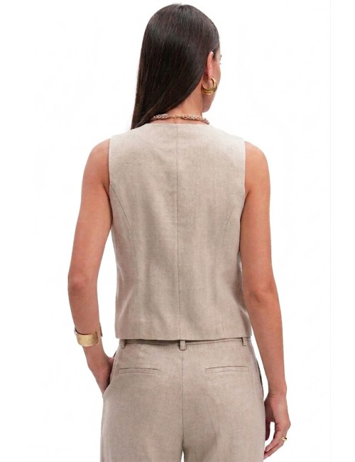 Fresh flower - gilet mistolino fd652 sabbia