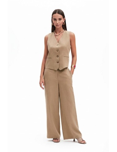 Fresh flower - gilet mistolino fd652 sabbia