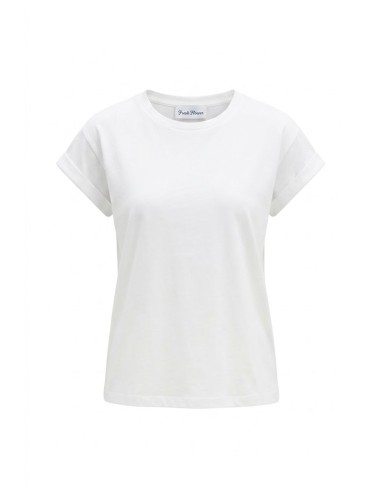 T-shirt donna fresh flower filo di scozia bianca con pochette