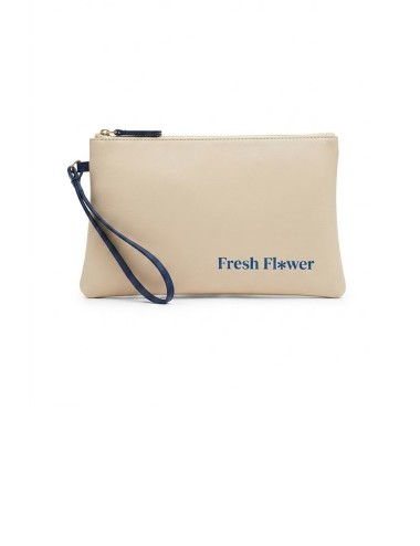 T-shirt donna fresh flower filo di scozia nero con pochette