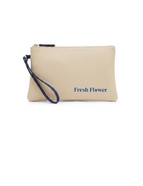 T-shirt donna fresh flower filo di scozia nero con pochette