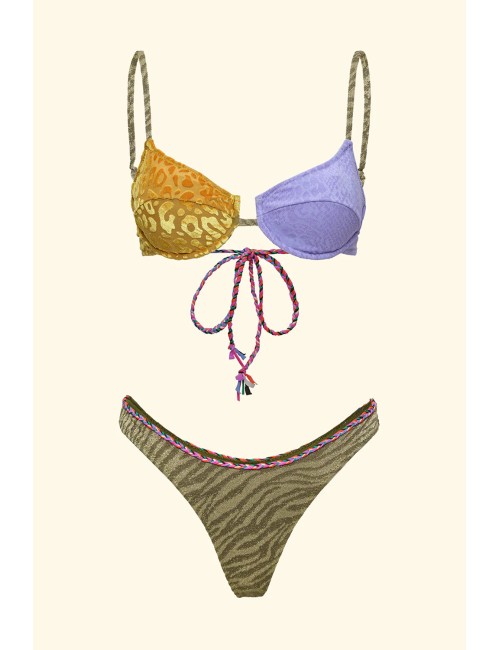 Effek - bikini feretto con slip americano fisso