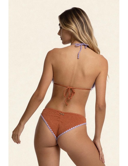 Effek - bikini triangolo con slip culotte fissa fk26-sw1122or