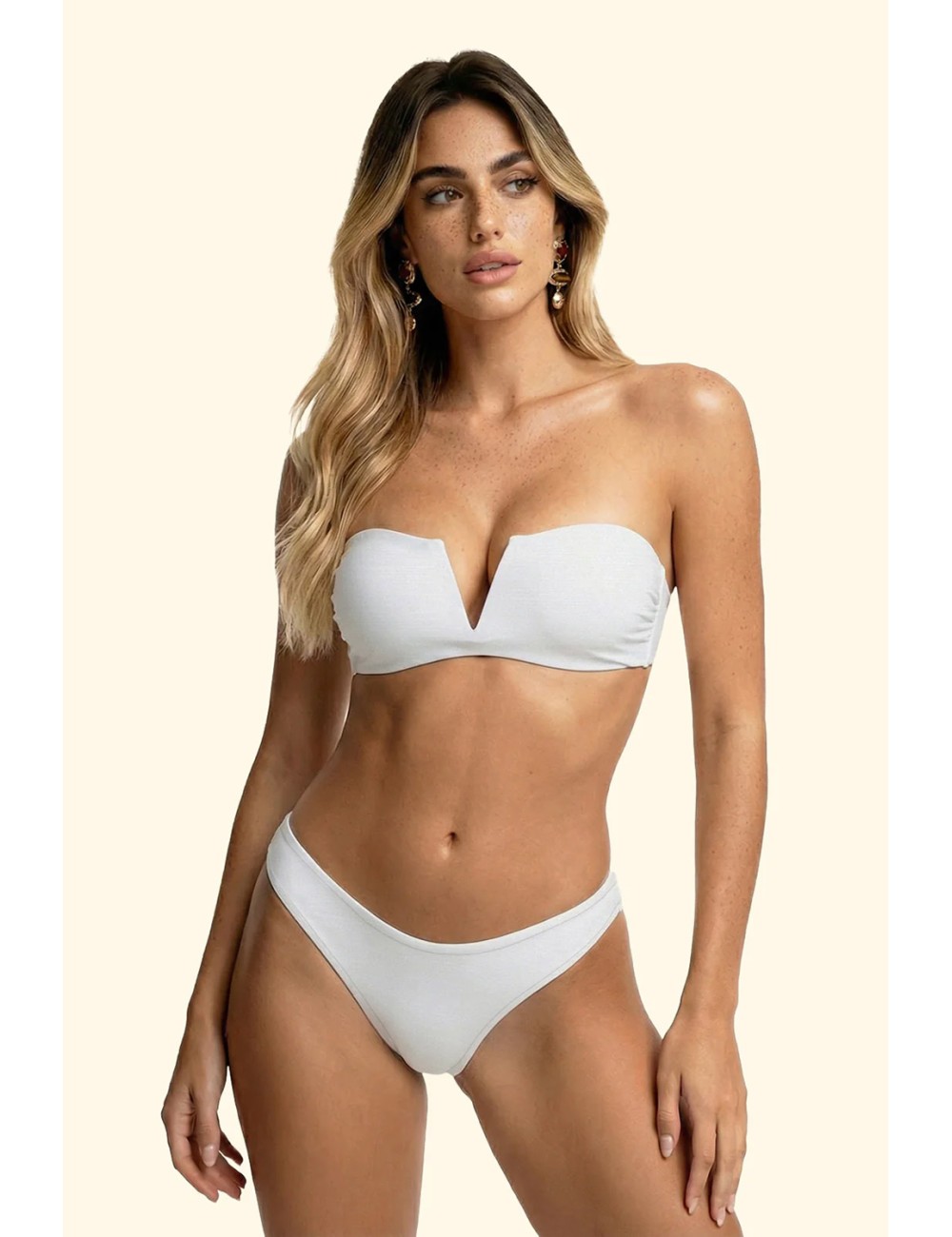 Effek - bikini fascia a v con slip americano fisso