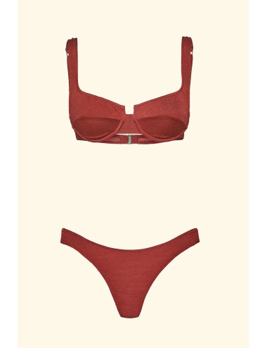Effek - bikini ferretto con slip brasiliano fisso