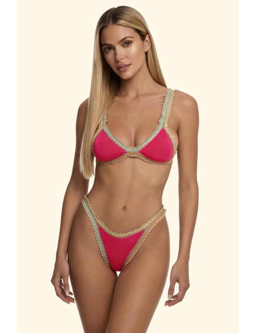 Effek - donna bikini fk jersey elastico fucsia passamaneria fk26-sw0260fx