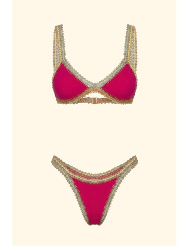 Effek - donna bikini fk jersey elastico fucsia passamaneria fk26-sw0260fx