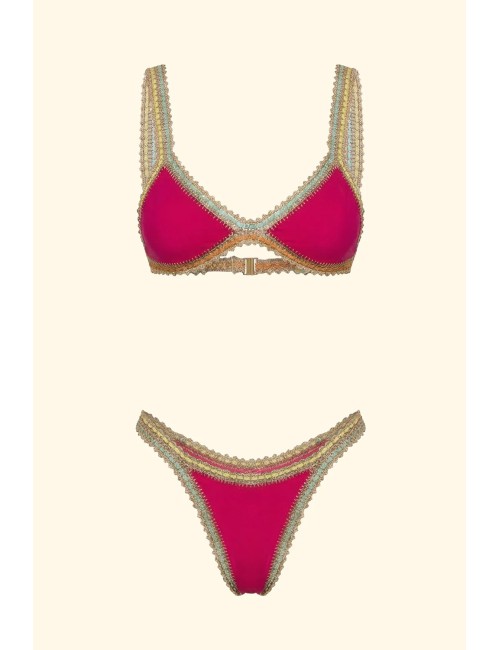 Effek - donna bikini fk jersey elastico fucsia passamaneria fk26-sw0260fx