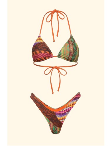 Effek - donna bikini fk lycra lucida fantasia etnica pizzo fk26-sw0200x11