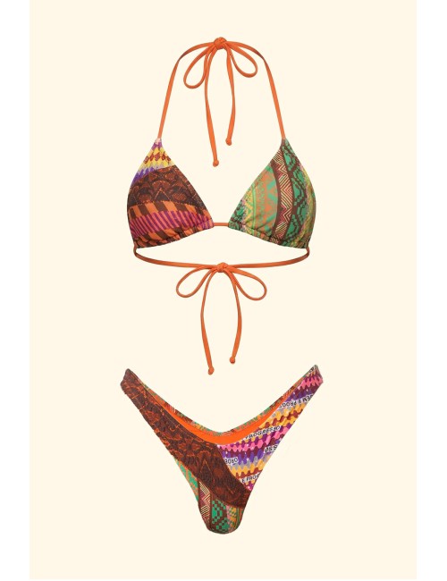 Effek - donna bikini fk lycra lucida fantasia etnica pizzo fk26-sw0200x11