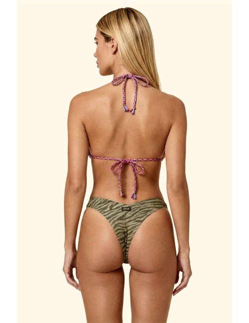 Donna bikini effek triangolo viscosa lurex multicolor slip americano fk26-sw0150mc