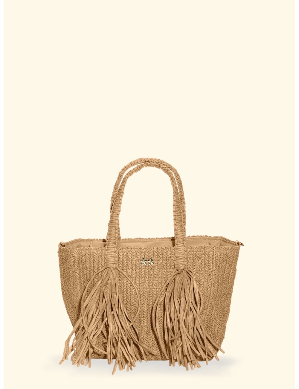 Effek - donna mini bag fk paglia frange tracolla fk26-sw0045bg