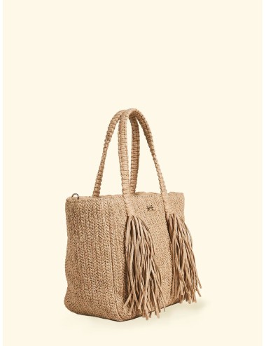 Effek - donna mini bag fk paglia frange tracolla fk26-sw0045bg