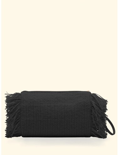 Effek - donna maxi pochette fk paglia frange laterali fk26-sw0050bk