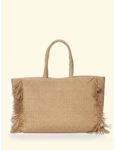 Effek - donna maxi bag fk paglia manici rigidi frange laterali fa26-sw0040bgFKPassioni Boutique