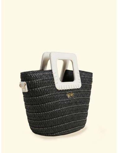 Effek - donna mini bag fk paglia black manico rigido tracolla fk26-sw0025bk