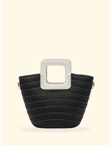 Effek - donna mini bag fk paglia black manico rigido tracolla fk26-sw0025bk