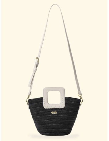 Effek - donna mini bag fk paglia black manico rigido tracolla fk26-sw0025bk