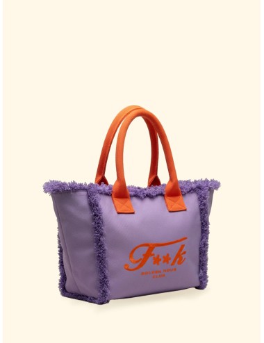 Effek - donna maxi box fk cotone violet logo contrasto manici imbottiti fk26-sw0101vi