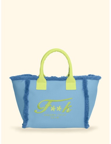 Effek - donna maxi box fk cotone light blue logo contrasto manici imbottiti fk26-sw0101lg