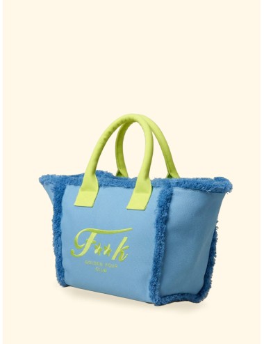 Effek - donna maxi box fk cotone light blue logo contrasto manici imbottiti fk26-sw0101lg