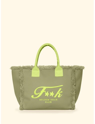 Effek - donna maxi box fk cotone military green logo contrasto manici imbottiti fk26-sw0101mg