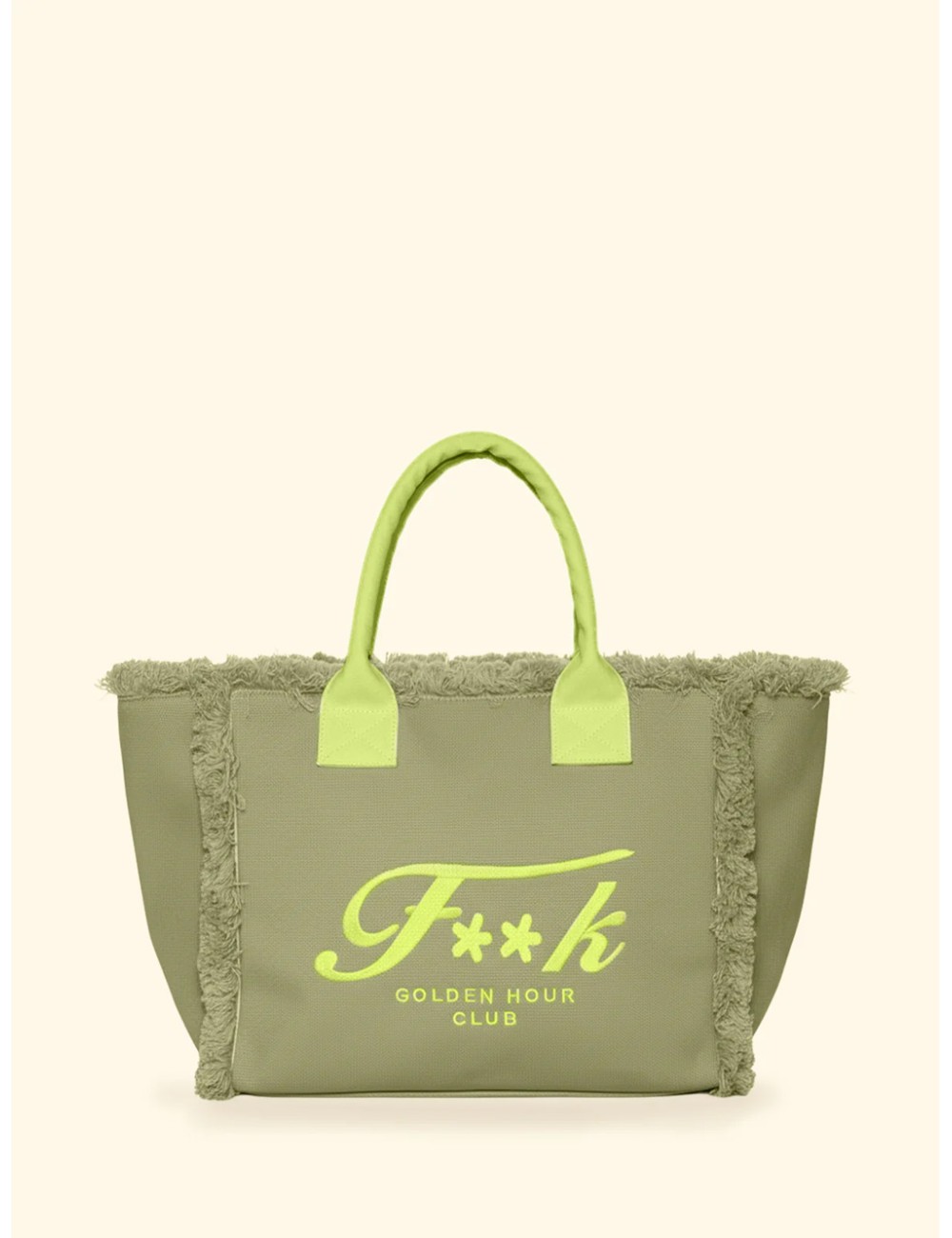 Effek - donna maxi box fk cotone military green logo contrasto manici imbottiti fk26-sw0101mg