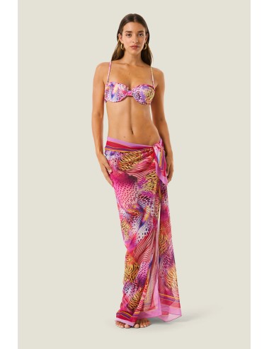 Donna pareo 4giveness voile pink butterfly multicolor unica