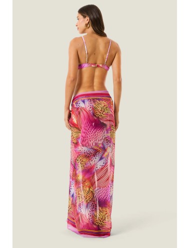 Donna pareo 4giveness voile pink butterfly multicolor unica