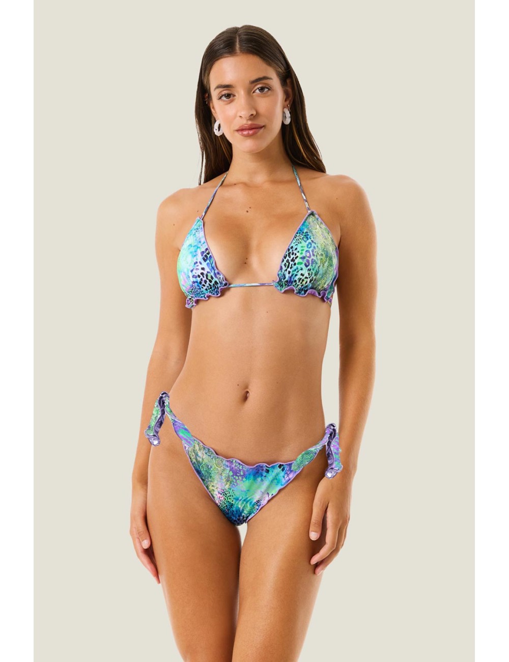 Donna bikini 4giveness lycra animalier verde viola turchese 126wbwbk6255 200