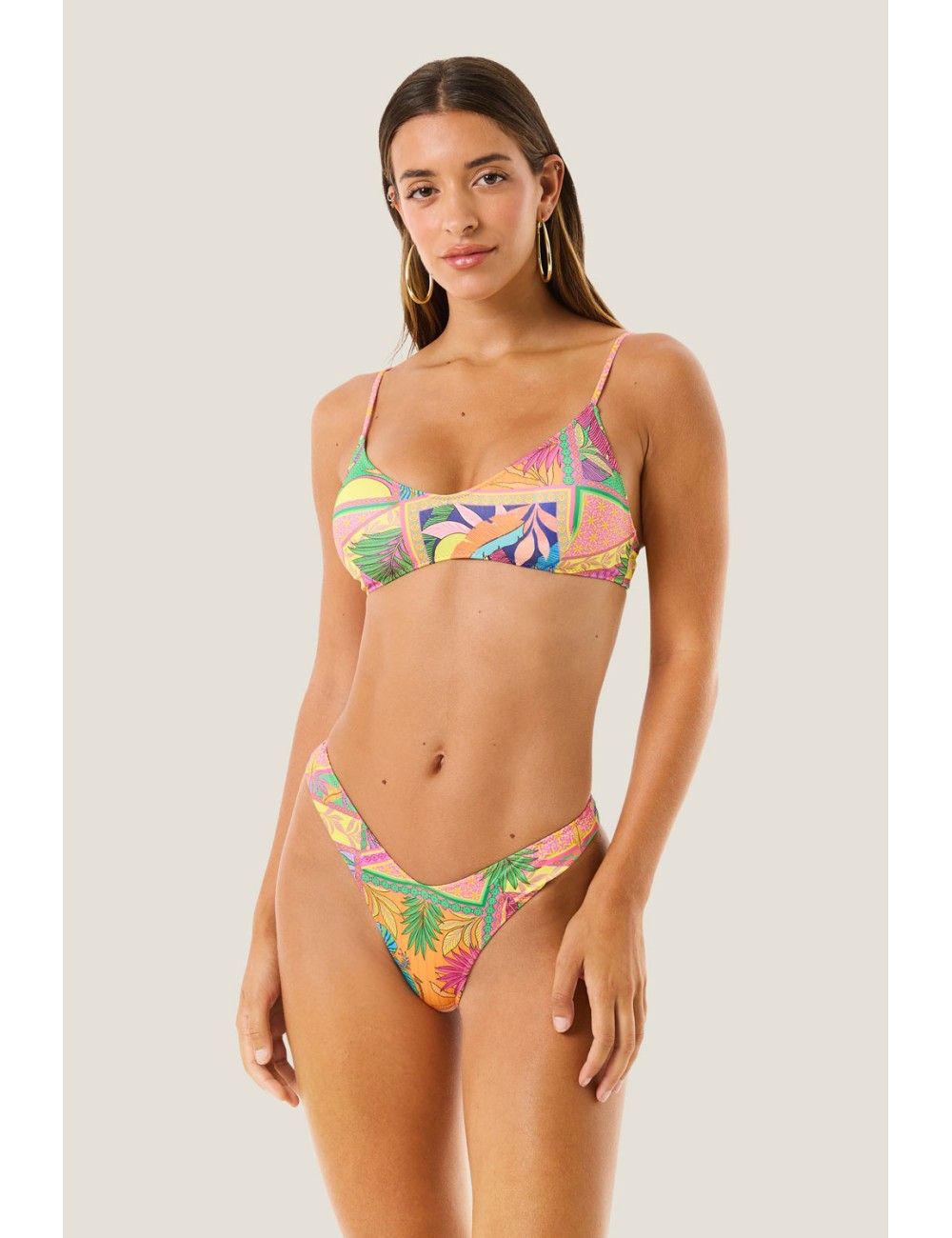 Donna bikini 4giveness lycra pop foulard multicolor top fisso126wbwbk5821 200