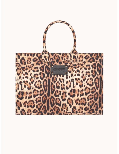 Donna borsa 4giveness saint tropez big leopardata canvas