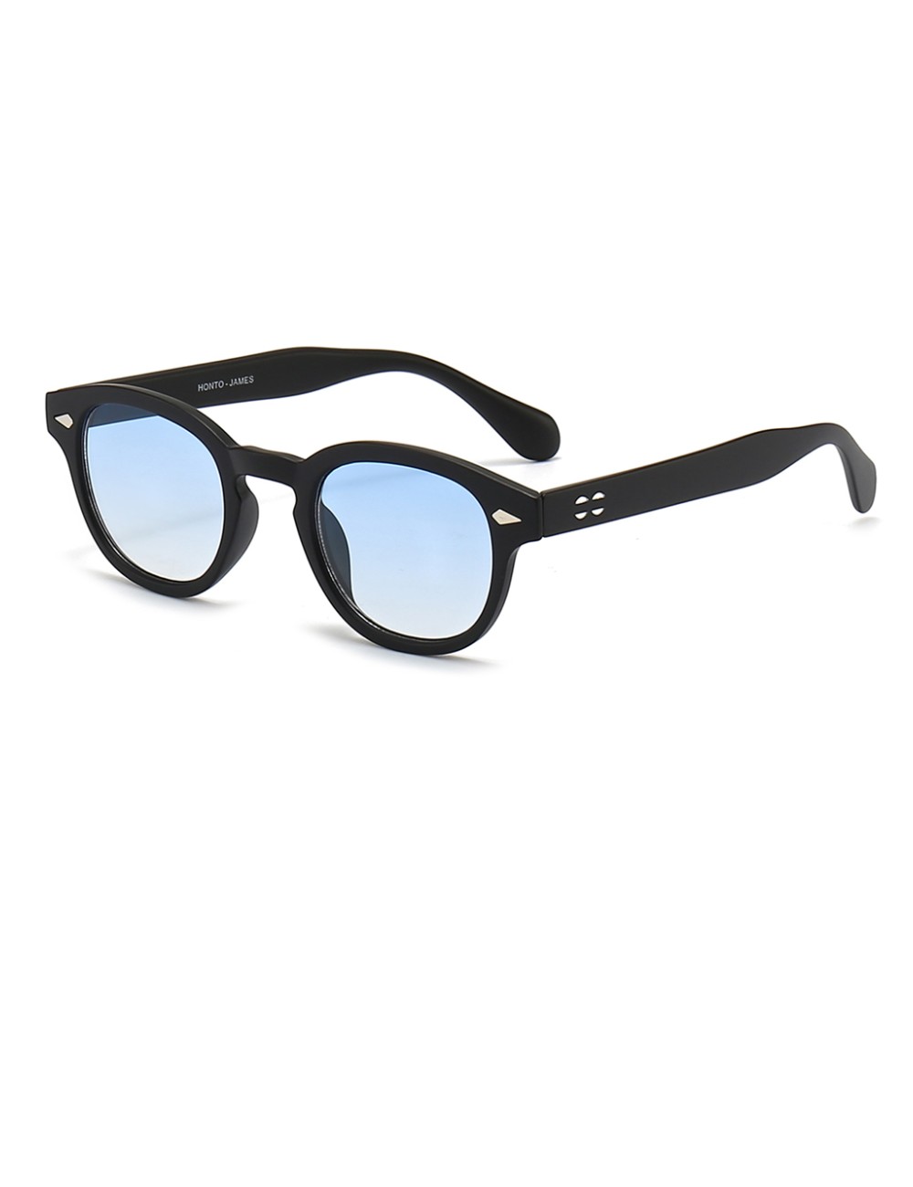 Honto - occhiali unisex nero opaco blu fumè james c01 n/b